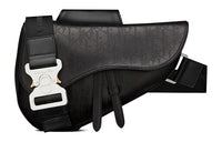 DIOR Saddle Cow Leather Saddle Bag Crossbody Shoulder Bag Men's Black