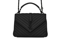 SAINT LAURENT Sheepskin Handbag, Shoulder Bag, Crossbody Bag Medium Size Women's Black