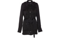 SAINT LAURENT Buttoned Belted Dress