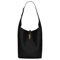 SAINT LAURENT LE5A7 Cow Leather Bucket Bag Handbag Shoulder Bag Regular Women's Black