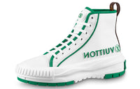 LOUIS VUITTON Squad Ankle Sneakers 'White Green' Women's