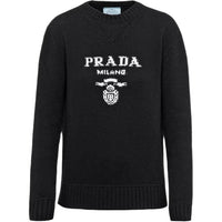 PRADA Logo intarsia Wool cashmere Jumper