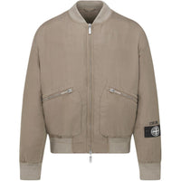 DIOR X Stone Island Habotai Silk Blend Bomber Jacket