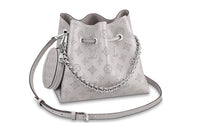 LOUIS VUITTON Bella Stamped Cow Leather Bucket Bags Shoulder Bag Crossbody Bag Handbag Women's Mouse Gray