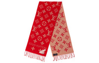LOUIS VUITTON Wool Knit Scarves Women's Red