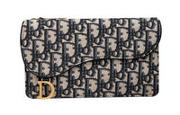 DIOR Canvas Bag Card Holder, Wallet Unisex Brown