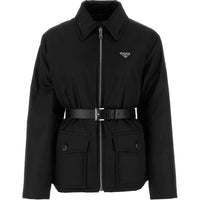 PRADA Logo Plaque Belt Detailed Jacket