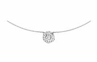 DIOR 18K White Gold With Diamond Decoration Necklace Women's