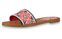 LOUIS VUITTON Rubber Sole Slide Slippers Women's Brown Red