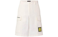 LOUIS VUITTON Embroidered Cotton Cargo Shorts