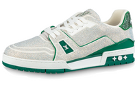LOUIS VUITTON Trainer Sneakers 'Crystals White And Green'