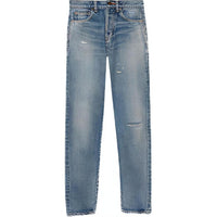 SAINT LAURENT High waist Ripped Jeans