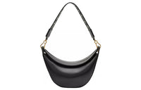 LOEWE Luna Satin Cow Leather With Jacquard Fabric Handbag, Shoulder Bag Women's Black