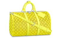 LOUIS VUITTON Keepall Bandouliere Monogram Mesh 50 Yellow