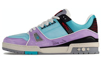 LOUIS VUITTON Trainer Low Top Skateboard Shoes Unisex Blue Purple