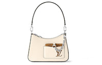 LOUIS VUITTON Epi Grained Cow Leather Shoulder Bag Crossbody Bag Handbag Regular Women's White