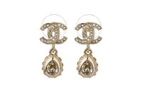 CHANEL 2022 Cc Logo Drop Earrings