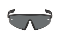 PRADA Nylon Irregular Shape Sunglasses Women's Black