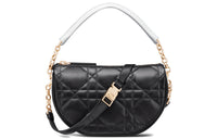 DIOR Vibe Collection DIOR HOBO Sheepskin HOBO Bag Shoulder Handbag Small Size Women's Black
