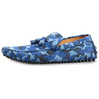 LOUIS VUITTON Palm Spring Moccasin Shoes 'Blue Camo with Logo Monogram' 1A3TPO