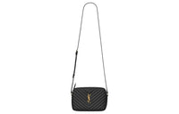 SAINT LAURENT Calfskin Messenger Bag Crossbody Bag Shoulder Bag Regular Women's Black