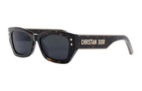 DIOR Acetate Irregular Shape Sunglasses Unisex Brown