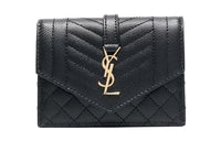 SAINT LAURENT Calfskin Wallet Regular Women's Black