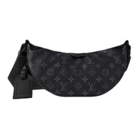 LOUIS VUITTON Monogram Eclipse Coated Canvas Shoulder Bag Crossbody Bag Small Size Men's Black