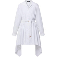 LOUIS VUITTON Monogram Fil Coupé Belted Shirt Dress