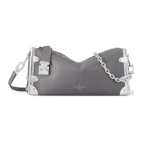 LOUIS VUITTON Calfskin Shoulder Bag Crossbody Bag Women's Gray