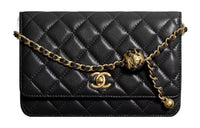 CHANEL WOC Sheepskin Wealth Bag Shoulder Bag Crossbody Bag Regular Women's Black