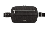DIOR Cow Leather Shoulder Bag Crossbody Bag Fanny Pack Men's Black