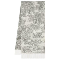 DIOR Cashmere Wool Knit Scarves Women's Beige