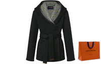 LOUIS VUITTON 1ABT6S 3D Monogram Double-Breasted Wrap Coat