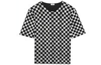 SAINT LAURENT Check Printed Crewneck T-Shirt