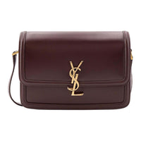 SAINT LAURENT Leather Crossbody Bag, Shoulder Bag Women's Brown