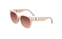 DIOR Acetate Metal Irregular Shape Sunglasses Women's Pink