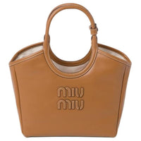 MIU MIU Leather Shoulder Bag, Crossbody Bag, Handbag Women's Caramel