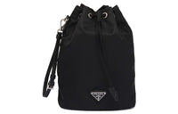PRADA Fabric Bucket Bags Shoulder Bag Crossbody Bag Regular Women's Black