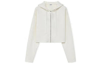 LOEWE Anagram Zip Up Hoodie In Wool White