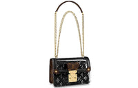 LOUIS VUITTON Vernis Embossed Glossy Finish Cow Leather Shoulder Bag, Crossbody Bag Women's Black