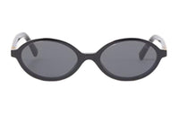 MIU MIU Acetate Irregular Shape Sunglasses Women's Black