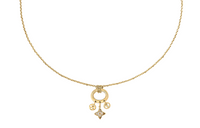 LOUIS VUITTON MY BLOOMING STRASS Necklaces Women's Gold