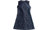LOUIS VUITTON Sleeveless Dress Women's Navy Blue