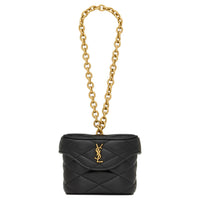 SAINT LAURENT June Lambskin Handbag Mini Women's Black