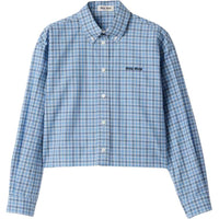 MIU MIU Checked Poplin Shirt