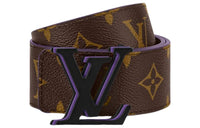 LOUIS VUITTON Cow Leather Belts Men's Width 4cm