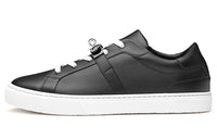 HERMES Day Collection Low-Top Stylish Skateboarding Shoes Men's Black
