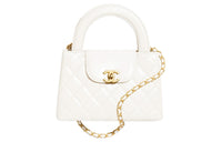 CHANEL Smooth Cow Leather Crossbody Shoulder Bag Crossbody Bag Mini Women's White