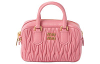 MIU MIU Soft Sheep Leather Shoulder Bag, Crossbody Bag, Handbag Mini Women's Pink